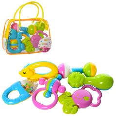 Погремушка 6шт, от 10,5см, в сумке, 14-21,5-5см 