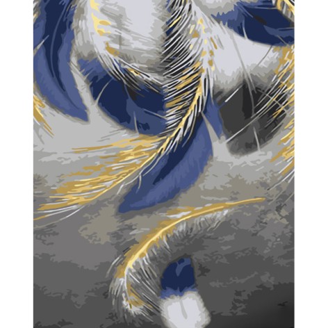 Набір для розпису по номерах Легкість пір'я Strateg розміром 40х50 см (GS1080)