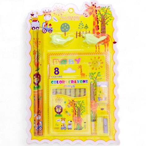 Канцелярський набір жовтий жираф