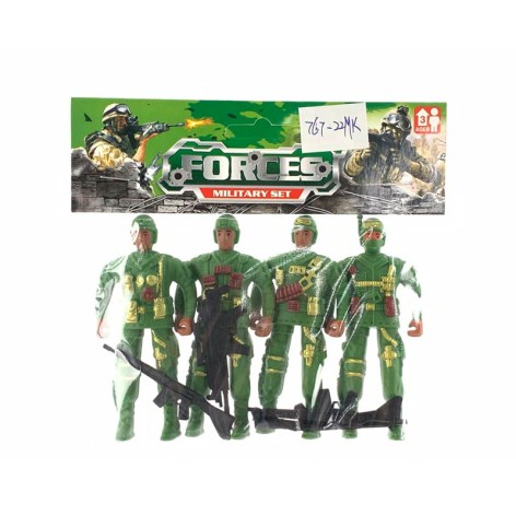 Військовий набір 4 солдата зі зброєю, п/е 