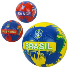 М'яч футбольний 2розмір5,ПУ1,4мм,ручна робота, 32панелі, 400-420г, 3види(країни), в п/е /30/