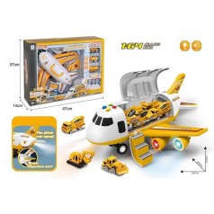 Літак інерція, звуки, підсвічування, парогенератор, 3 металопластикові машинки, в кор. /12-2/