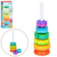 Пирамидка спиральная 36см, текстурные кольца 36403