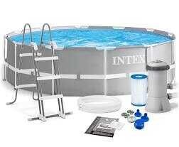Intex Бассейн каркасный (объем:12706л (90), размер:427х107см, лестница, насос-фильтр: 3785 л/ч, стремянка, тент, подстилка), в коробке