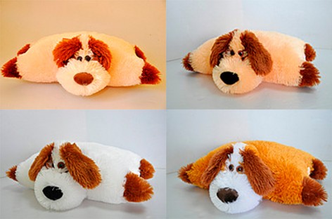 Детская мягкая игрушка подушка Собака Дружок 37*50 см 4 цвета