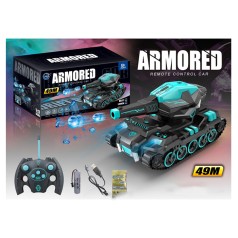 Р/К танк, акум, 27см, 1:12, стріляє водяними кулями, світло, гумові колеса, USBзарядне, в кор-ці, 29,5-16,5-15,5см 