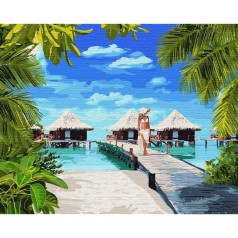 Картина по номерам "Відпочинок на Мальдівах" 40*50см
