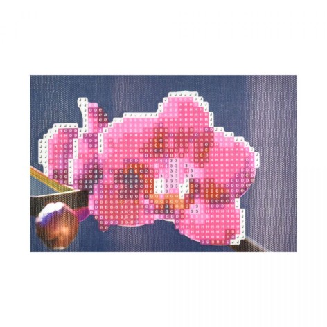 Алмазна мозаїка "Магія орхідеї", без підрамника, 10х15 см