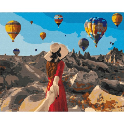 Картина по номерам Brushme Путешественница в Каппадокии 40х50 см (BS37986)