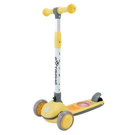 Самокат дитячий 3-х коліс, 2 колеса - PU світло, заднє - пластик,у коробці (ЖОВТИЙ)