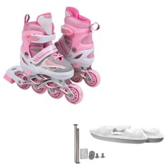 Ролики детские + коньки, розовый