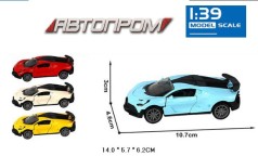 Машина мет. АВТОПРОМ 1:43,4 кольори, відкр.двері, кор.14*6*6см 