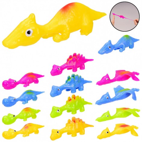 Іграшка антистрес запускалка динозаври, 4 види, мікс кольорів, розмір іграшки – 10 см