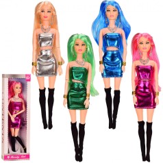 Кукла типа Барби 4 цвета, шарнирная, размер игрушки 29 см, в коробке 10*4,5*32,5 см