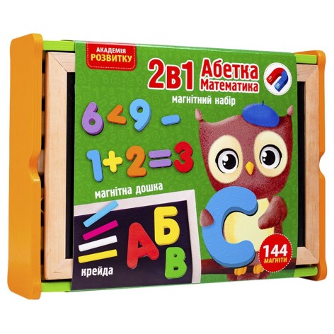 Доска магнитная Vladi Toys 2в1 "Азбука и математика" на украинском (VT5411-17)