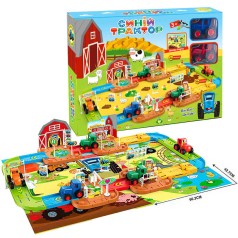 Ферма  “Синій трактор”, 2 трактори, запускач, аксесуари, ігрове поле 66.5х42.7 см, в кор. 