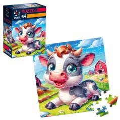 Пазлы De.tail. Веселая коровка. 64 детали DT1234-19