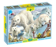 Пазли 160, Арт. ЄГ-07. Білі Ведмеді ТМ Енергія+