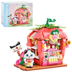 Конструктор Qman кафе, фігурка-кошеня, в кор-ці, 22,5-18-10см 