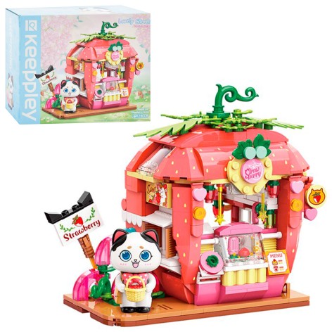 Конструктор Qman кафе, фігурка-кошеня, в кор-ці, 22,5-18-10см 