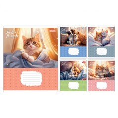 А5/12 лін. 1B Pets Frinds, тетрадь ученическая школьная, цена за 25 шт. //