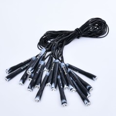 Скакалка 250см, веревка резина, ручка пластик, черный /200/