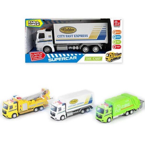 Спецтехніка 3 види, 1шт., звуки, підсвічування, інерція, металопластик, у кор. 