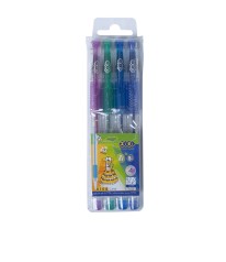 Набір з 4-х гелевих ручок Glitter (з блискітками), 4 кольори