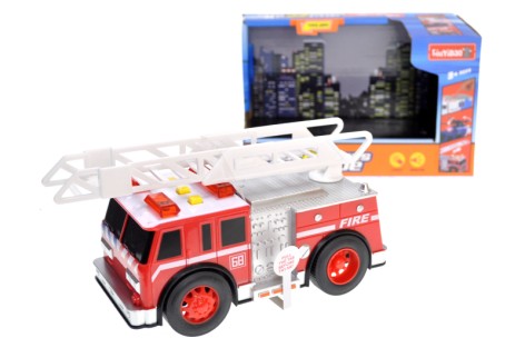 Пожарная инерционная машина с музыкой и светом, в коробке 21*11*13 см