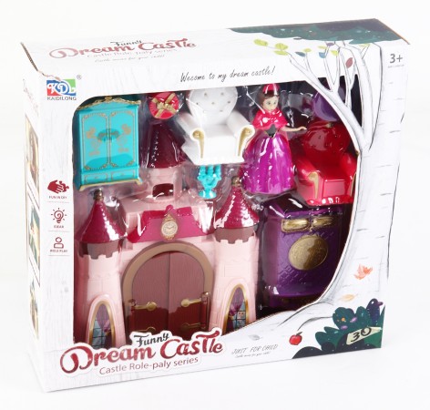 УЦЕНКА 30% Замок для кукол куколка,мебель,в кор.30*12*23,6 см /32-2/