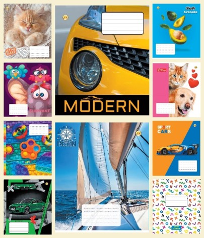 Тетрадь 12 л.клетка Твердая ТЕ21116 Микс12КВ4, 25/600, 10к. 25 шт. в уп.