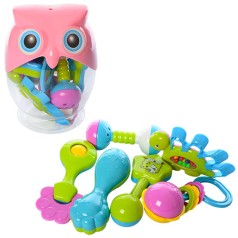 Погремушка 6шт, от 11см, в колбе(сова 18см), 12-18-12см 