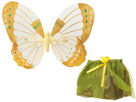 Набор бабочки - крылья 51х37 смс тельцем и юбочка (цвет микс) (100 шт/ящ)