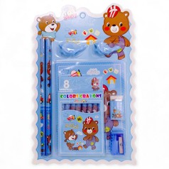 Канцелярський набір блакитний мишка