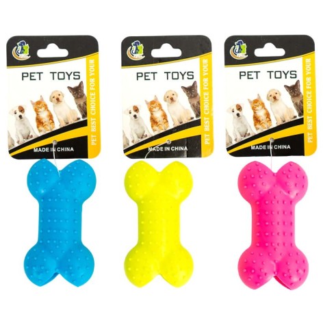 Іграшка гумова - Кісточка з шипами для домашніх тваринок 680/C055, ціна за 3 шт. //