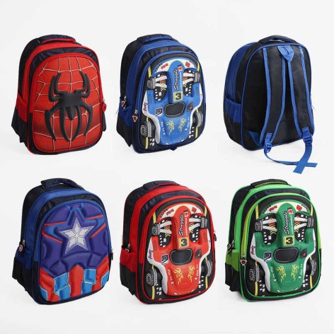 Детский рюкзак с персонажами с регулируемыми лямками 2 отделения п/е микс видов
