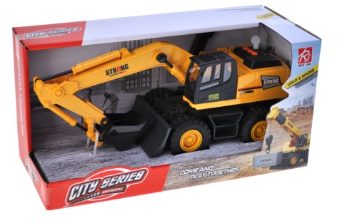 Екскаватор інерційний, озвучений, зі світлом, в кор.35,5*17,7*12,5см 