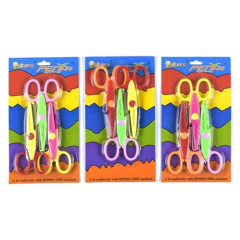 Канцелярські фігурні ножиці (набір 3 шт)