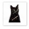 3D стикер "Мем: Черный кот" (цена за 1 шт)