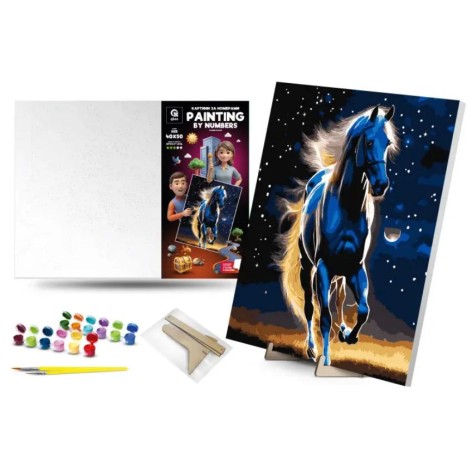 Картина за номерами Qbee "Грайлива єдиноріжка" 40x50 см (QB900-015)