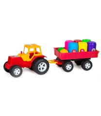 Трактор прицеп з бочонками Бамсик (007/5)