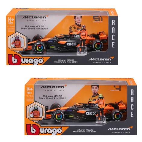 Автомодель с фигуркой - McLaren MCL38 (1:24)