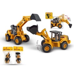 Екскаватор інерц, рухливі деталі, гумові колеса, 2 види(1від-бульдозер), п/о 15-27-8см 