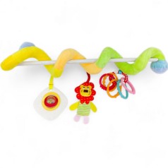 Погремушка животного мягкая спираль с прорезывателем,колокольчик вид 3