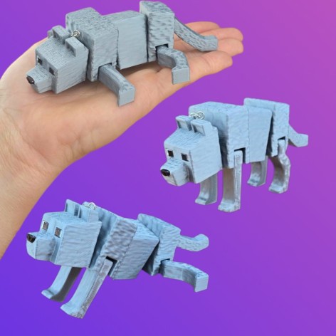 3D игрушка Герой Майнкрафт волк 15см подвижный