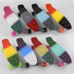 Скейт Пенні борд Best Board, мікс видів, Світло, дошка=56 см, колеса PU d=6 см, 8 кольорів