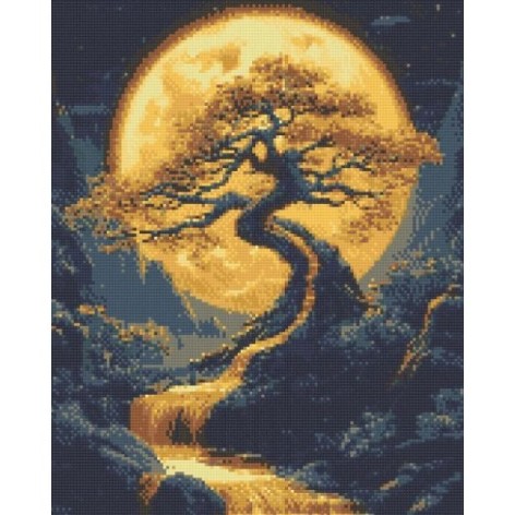 Алмазная мозаика "Магическое дерево" 40х50 см