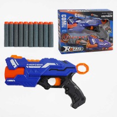 Пістолет стріляє м'якими патронами, механічний принцип роботи, 10 патронів, кор. 