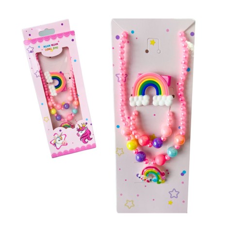 B130J Набір аксесуарів-3шт, намисто/браслет/заколка