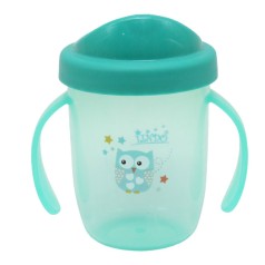 Поилка непроливайка с ручками, 210 мл (бирюзовая)